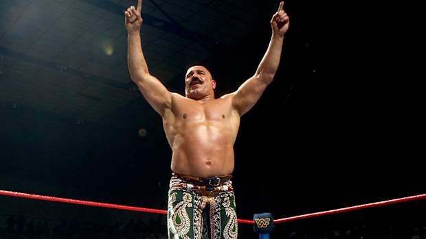 The Iron Sheik celebrates in the ring